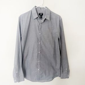 H&M Light Grey Easy Iron Classic Buttondown